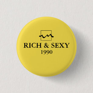 Chapa Redonda De 2,5 Cm Luxury Rich 1990