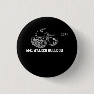 Chapa Redonda De 2,5 Cm M41 Walker Bulldog American Light Army Tank Gift