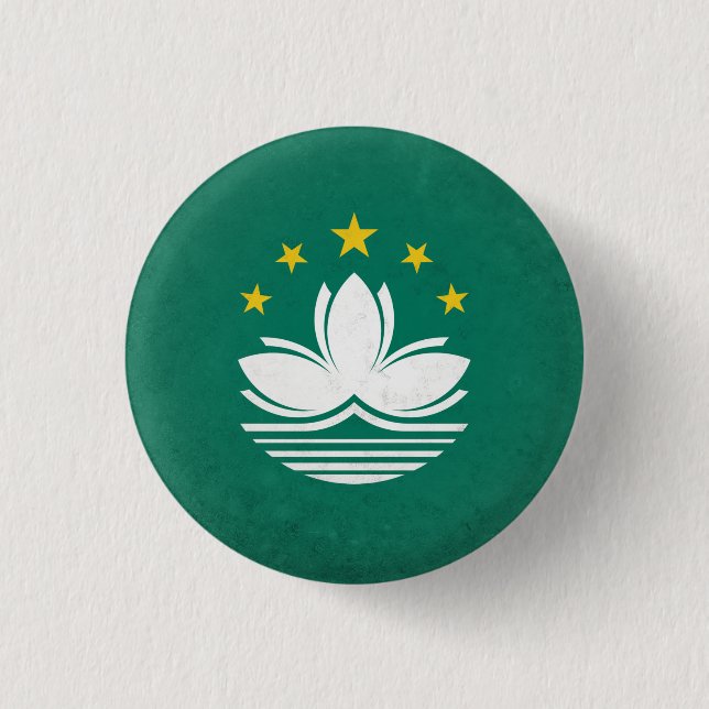 Chapa Redonda De 2,5 Cm Macao (Anverso)