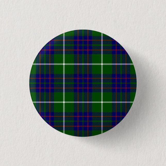 Chapa Redonda De 2,5 Cm MacIntyre tartan blue plaid (Anverso)