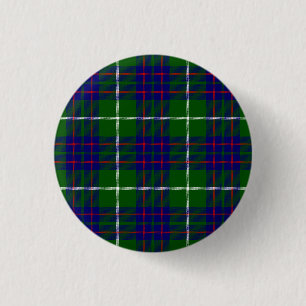 Chapa Redonda De 2,5 Cm MacIntyre tartan blue plaid