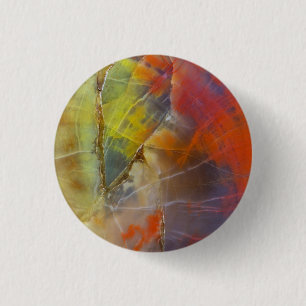 Chapa Redonda De 2,5 Cm Madera petrificada de colores arcoíris