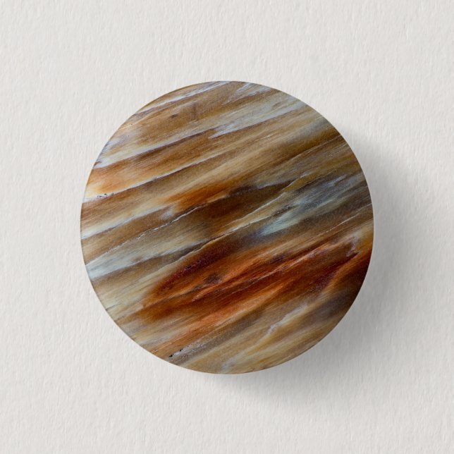 Chapa Redonda De 2,5 Cm Madera Petrificada Dentada (Anverso)
