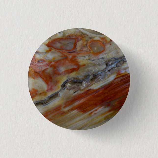Chapa Redonda De 2,5 Cm Madera Petrificada Estriada (Anverso)