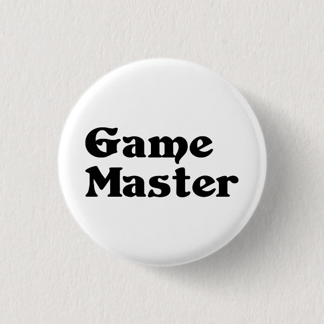 Chapa Redonda De 2,5 Cm Maestro de juegos (Anverso)