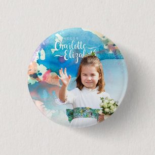 Chapa Redonda De 2,5 Cm Magnet de cumpleaños 6 de la princesa Charlotte El