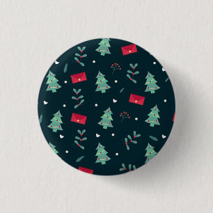 Chapa Redonda De 2,5 Cm Magnífico y adorable árbol de Navidad