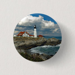 Chapa Redonda De 2,5 Cm Maine Portland Head Lighthouse Photo