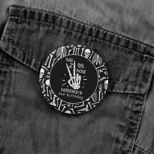 Chapa Redonda De 2,5 Cm ¡Malo hasta el hueso! Fiesta de cumpleaños número