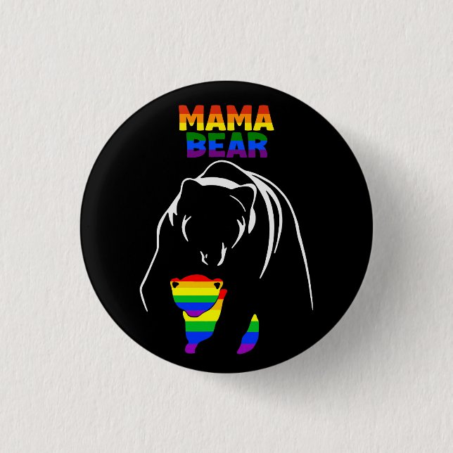 Chapa Redonda De 2,5 Cm Mama Bear Pride (Anverso)
