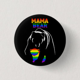 Chapa Redonda De 2,5 Cm Mama Bear Pride