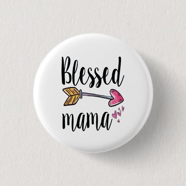 Chapa Redonda De 2,5 Cm Mamá Bendita (Anverso)