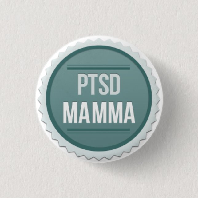 Chapa Redonda De 2,5 Cm Mama de PTSD (Anverso)