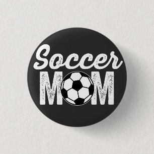 Chapa Redonda De 2,5 Cm mamá del fútbol