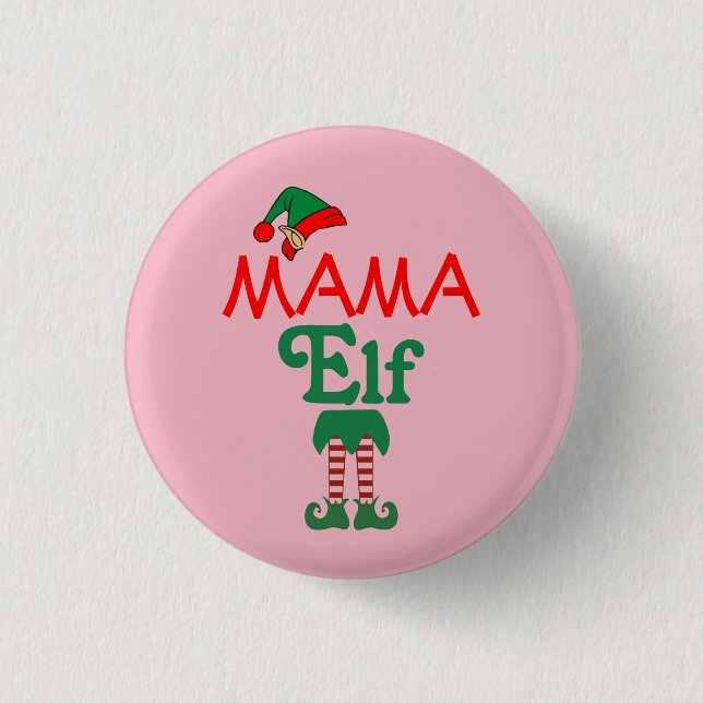 Chapa Redonda De 2,5 Cm Mamá Elfo (Anverso)