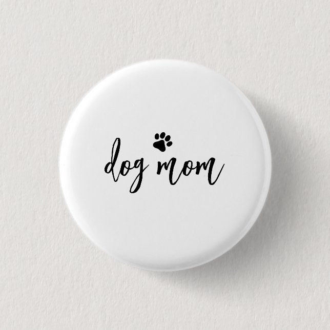 Chapa Redonda De 2,5 Cm Mamá perro (Anverso)