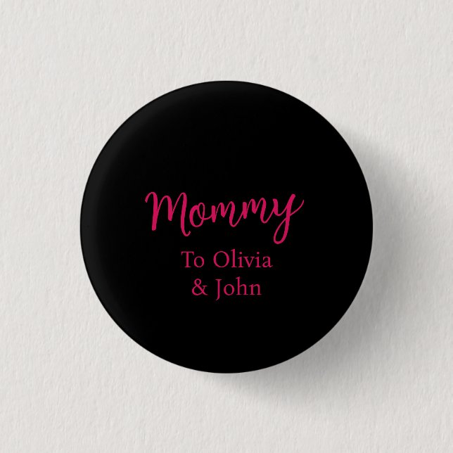Chapa Redonda De 2,5 Cm Mamá Personalizada (Anverso)