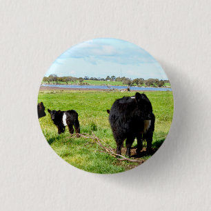 Chapa Redonda De 2,5 Cm Mamita Y Vaca Galloway De Bebé, Anillo De Llave