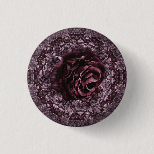 Chapa Redonda De 2,5 Cm Mandala de rosa