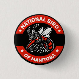 Chapa Redonda De 2,5 Cm Manitoba National Bird Pin Button