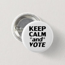 "mantener la calma y votar" negro, blanco -