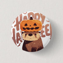 Mantequilla adorable con Gorra de calabaza - Feliz