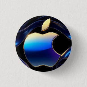 Chapa Redonda De 2,5 Cm 🍎 Manzana de Oro Glam Statement ✨