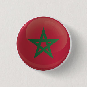 Chapa Redonda De 2,5 Cm Marca de icono de redondeo de Marruecos