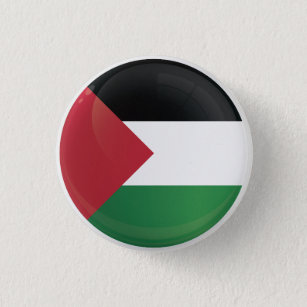 Chapa Redonda De 2,5 Cm Marca de icono de redondeo de Palestina