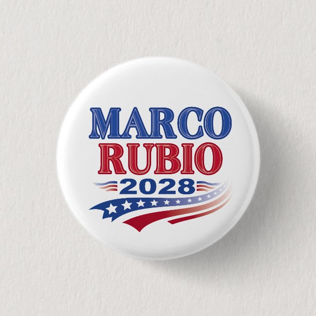 Chapa Redonda De 2,5 Cm Marco Rubio 2028 (3er) (Anverso)