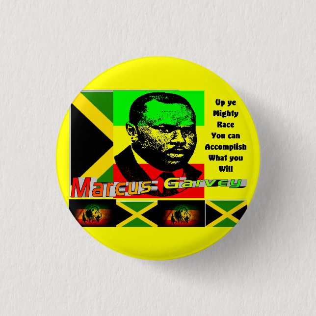 Chapa Redonda De 2,5 Cm Marcus garvey (Anverso)