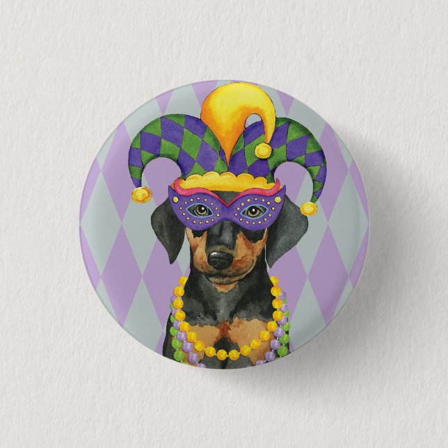 Chapa Redonda De 2,5 Cm Mardi Gras Dobe (Anverso)