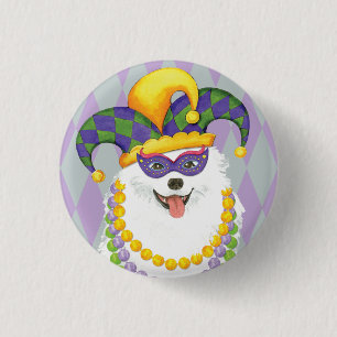 Chapa Redonda De 2,5 Cm Mardi Gras Eskie
