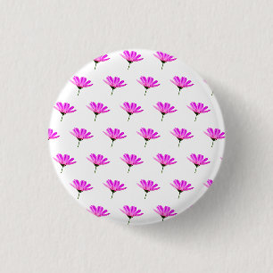 Chapa Redonda De 2,5 Cm Margarita Rosa