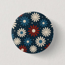 Chapa Redonda De 2,5 Cm Margaritas Americanas