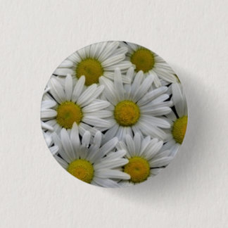 Chapa Redonda De 2,5 Cm Margaritas blancas