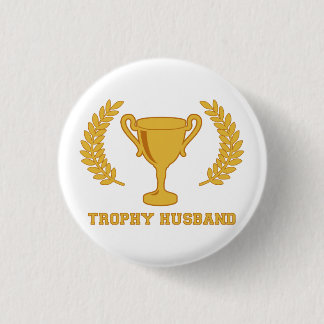 Chapa Redonda De 2,5 Cm Marido de oro feliz del trofeo