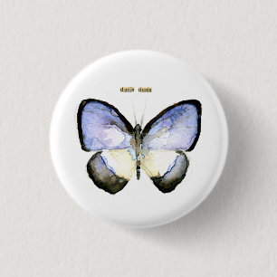 Chapa Redonda De 2,5 Cm Mariposa: Azul Verde-Congregado
