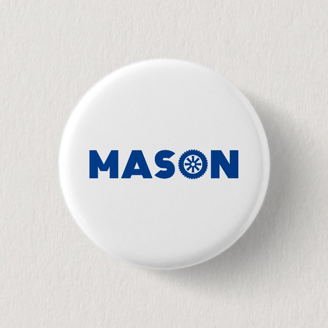 Chapa Redonda De 2,5 Cm Mason Petrol Head (Anverso)