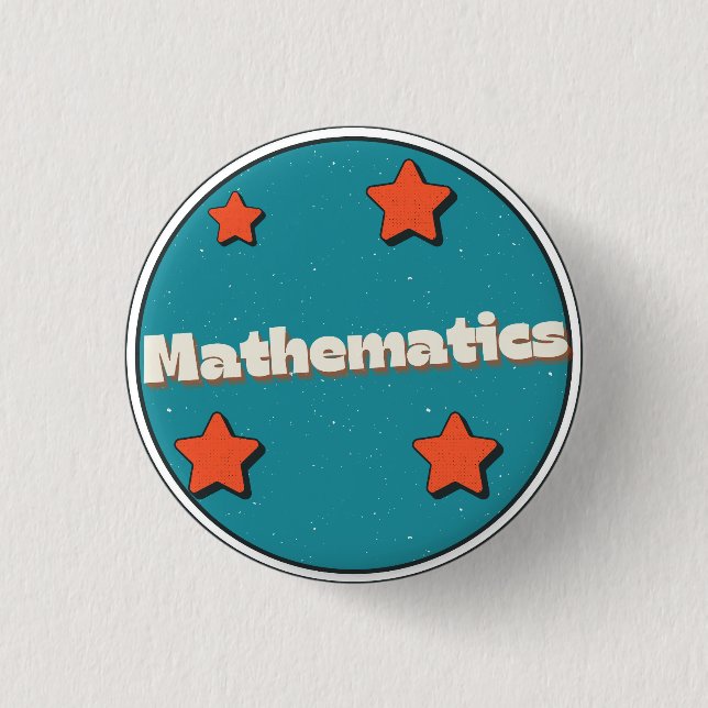 Chapa Redonda De 2,5 Cm Matemáticas (Anverso)