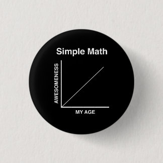 Chapa Redonda De 2,5 Cm Matemáticas simple