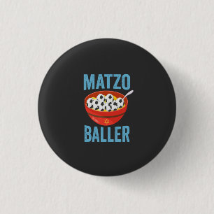 Chapa Redonda De 2,5 Cm Matzo Baller Gracioso Futbol Regalo navideño Hanuk