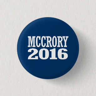 Chapa Redonda De 2,5 Cm McCrory - Pat McCrory 2016