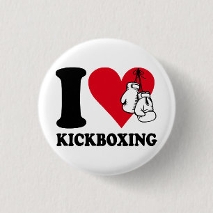 Chapa Redonda De 2,5 Cm Me encanta el kickboxing