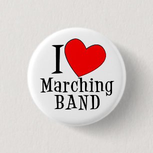 Chapa Redonda De 2,5 Cm Me encanta la BANDA de Marcha