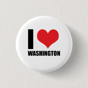 Chapa Redonda De 2,5 Cm Me encanta Washington