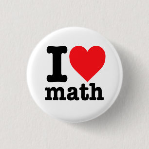 Chapa Redonda De 2,5 Cm "Me encantan las matemáticas"