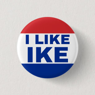 Chapa Redonda De 2,5 Cm Me gusta Ike. Ganador de campaña auténtica de los