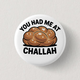 Chapa Redonda De 2,5 Cm Me tenías en Challah Judío Jew Hanukkah