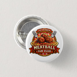 Chapa Redonda De 2,5 Cm Meatball Fan Club VIP Member – Retro Italian Food 